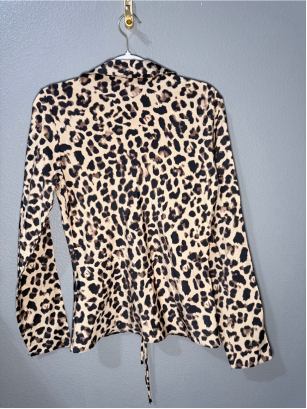 Women's ZARA Leopard Print tie front Blouse M - Picture 4 of 6